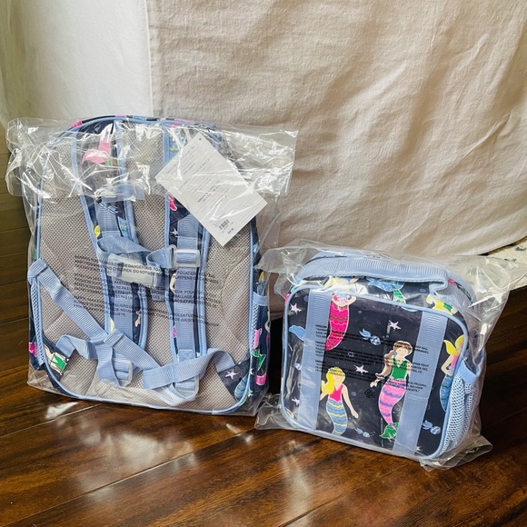 Pottery barn mernaid backpack and lunbox - Picture 2 of 12